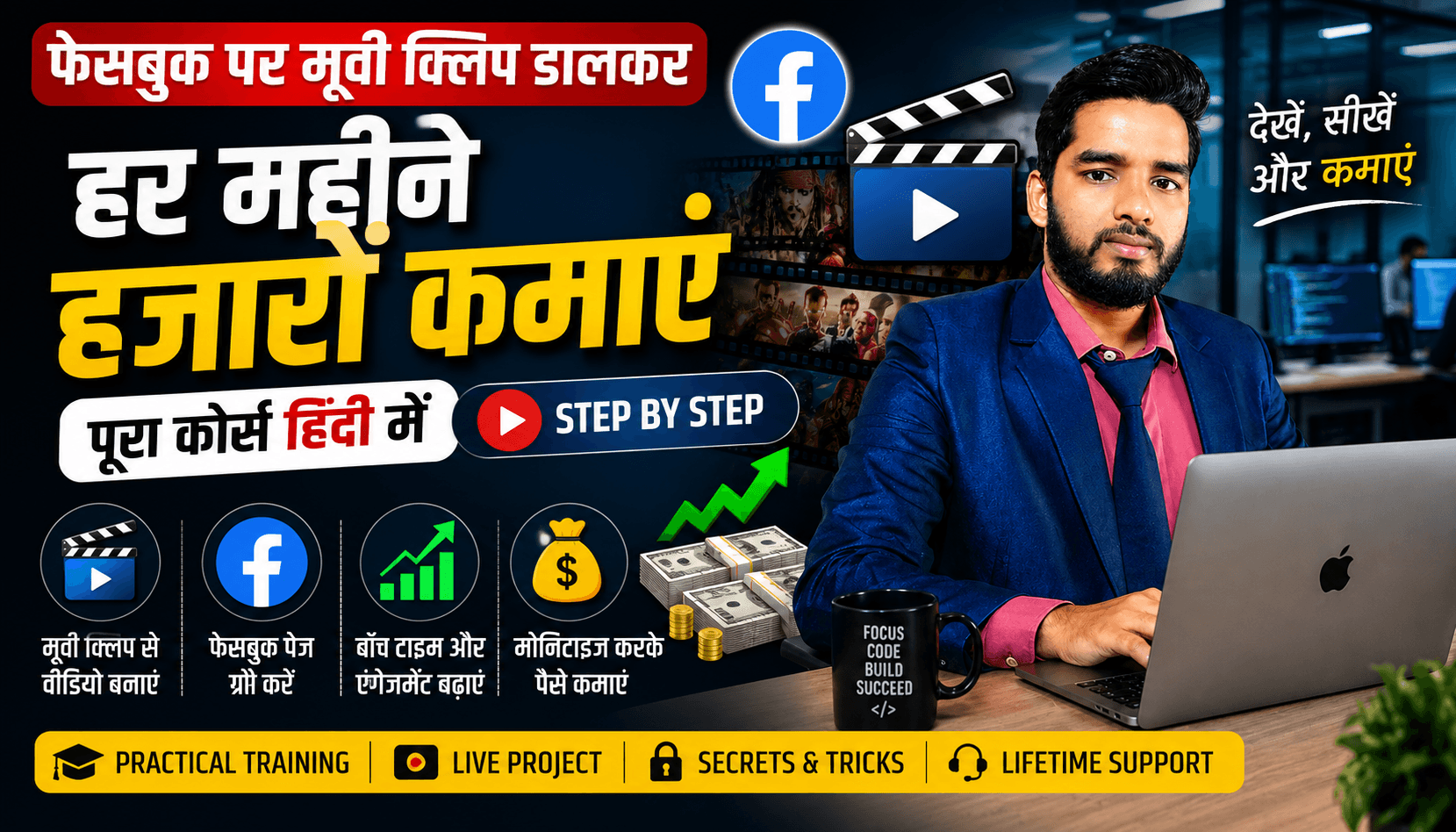 Facebook Movie Clip Content Creation & Monetization Masterclass